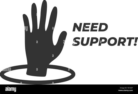 Need Support Icon Graphic Design Template Vector Illustration Stock