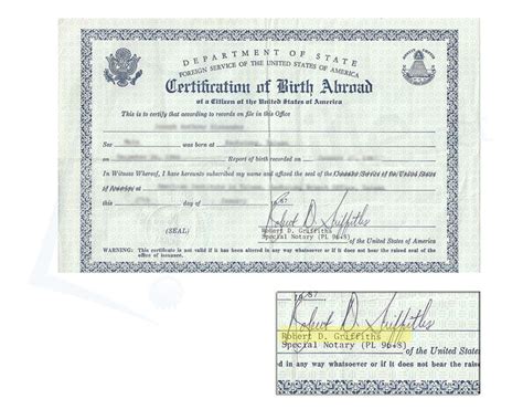 Acknowledgment of instrument signed by one person page 32 in notary public guidebook for north carolina. 80´s Consular Certificate of Birth abroad signed by Robert ...