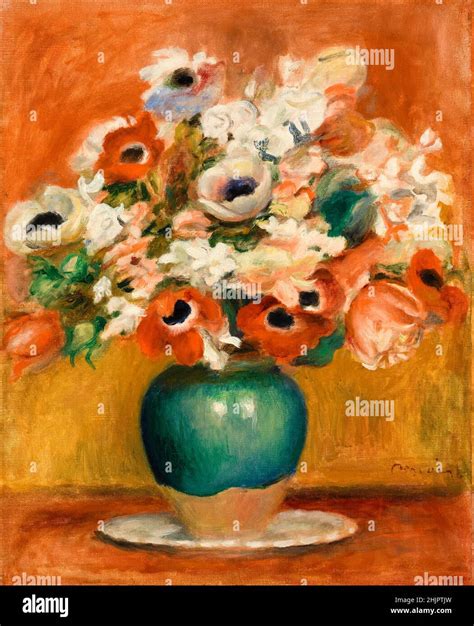 Pierre Auguste Renoir Flowers Fleurs Still Life Painting Circa