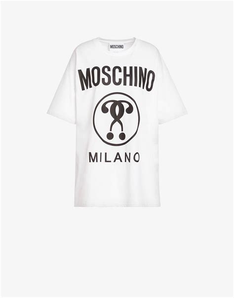 Jersey T Shirt Double Question Mark Moschino Official Store