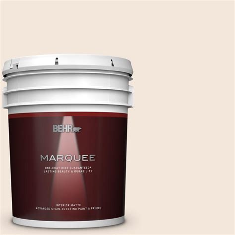 Behr Marquee 5 Gal Ecc 55 2 Adobe White Matte Interior Paint And