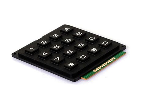 Black Arduino 4x4 Matrix Keyboard Module With 16 Button Design 686