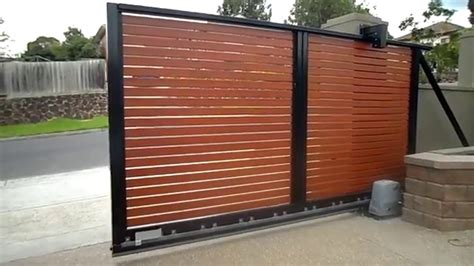 My brother needed a gate to stop his three puppies (and rapidly growing toddler) from accessing the side of the house. Cantilever Sliding Gate - YouTube