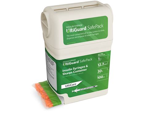 Ultimed Ultiguard Safe Pack U 100 Insulin Syringes 1 Cc 7315