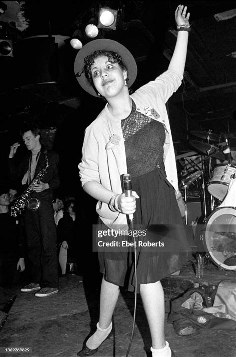 Poly Styrene Performing With X Ray Spex At Cbgbs In New York City On