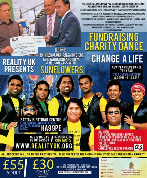 Fundraising Charity Dance With Sunflower Nelson Vass And Neil Warnakulasooriya Sri Lanka