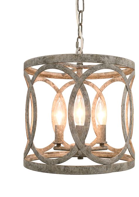Seascape lamps offers custom lighting fixtures and lamps with 100% flexibility. CHATRIE GRAY DRUM PENDANT, 12" ROUND - Farmhouse - Pendant ...