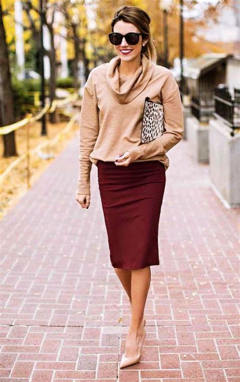 Knee Length Skirts Outfit For Working Women Buzz