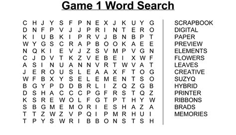Free Printable Word Search Maker