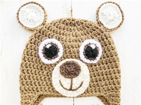 Free Bear Hat Crochet Pattern Baby Bear Hat Pattern Teedy Bear Hat