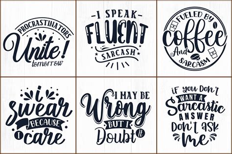 Download Sarcastic SVG Bundle, 30 Funny Quotes SVG Bundle By ...