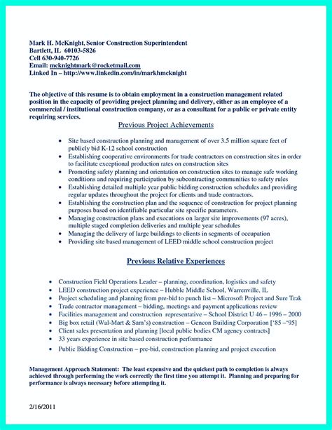 Cool Construction Project Manager Resume To Get Applied