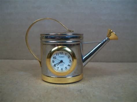 Vintage Timex ~ Garden Watering Can ~ Miniature Clock ~ 2 18 Tall 18