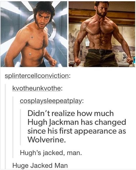Hugh Jackman Hughs Jacked Man Huge Jacked Man Wolverine Marvel
