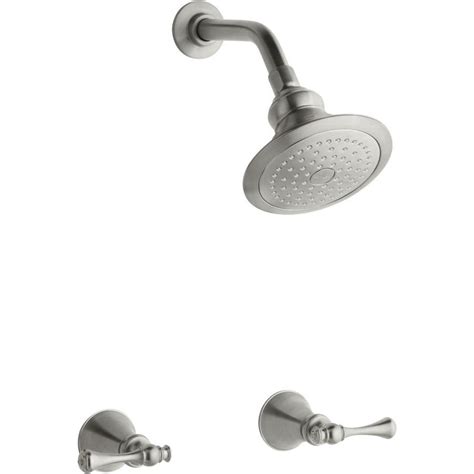 What's unique about this shower faucet is its architecture. KOHLER Revival Vibrant Brushed Nickel 2-Handle Bathtub and ...