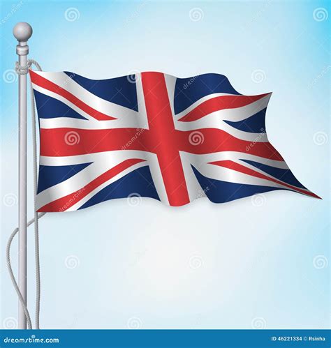 Uk British Flag Waving Stock Vector Illustration Of Culture 46221334