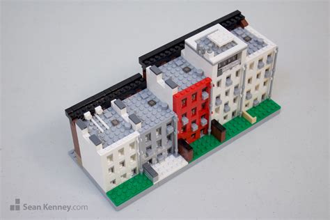 Sean Kenneys Art With Lego Bricks Brooklyn Brownstones