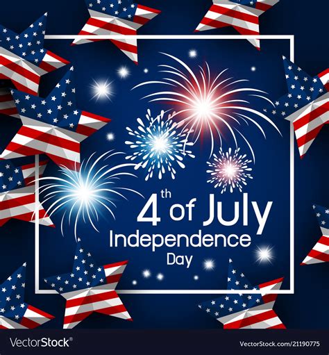 Usa 4th Of July Happy Independence Day Royalty Free Vector