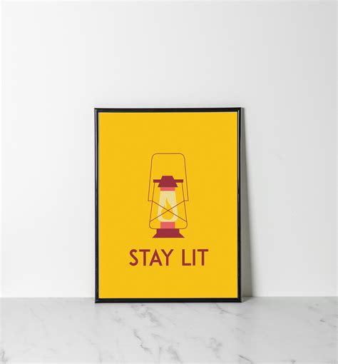 Stay Lit Wall Art Graphic Wall Decor Stay Lit Camping Etsy