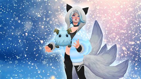 Artstation Snow Fox Ahri League Of Legends Custom Skin