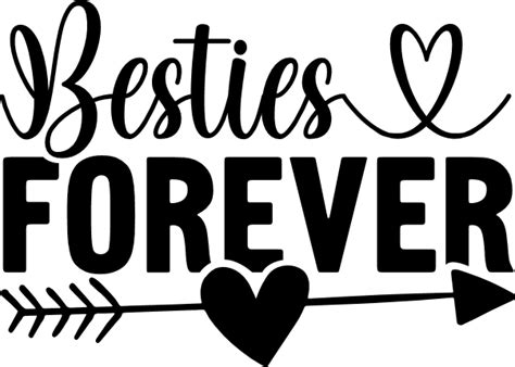 Besties Forever Best Friends Free Svg File For Members SVG Heart