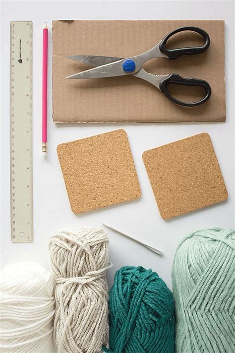 How To Make Woven Coasters A Project For Beginner Weavers Yarn Diy