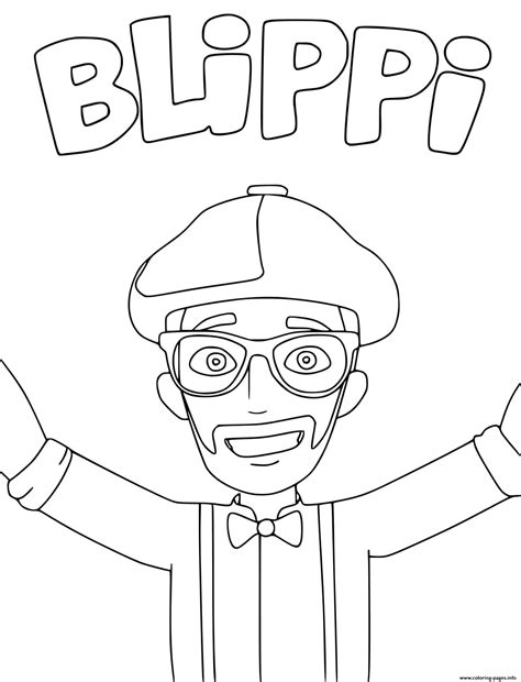 Printable Blippi Coloring Pages Printable Word Searches
