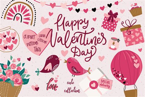 Valentine's day cute illustration collection - Crella