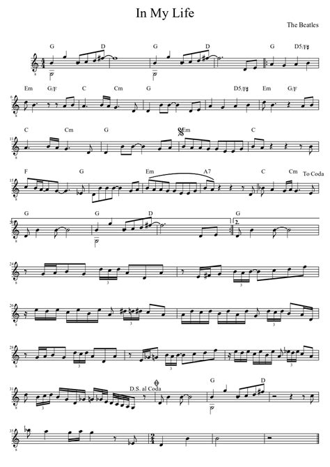 Download and print in pdf or midi free sheet music for hey jude arranged by olivermusico for piano (solo). In My Life - The Beatles | MuseScore.com | Placement в 2019 г. | Ноты
