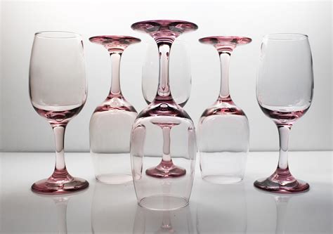 Libbey Water Goblets Premiere Pink Set Of 6 Barware Wine Glasses 8 Ounce