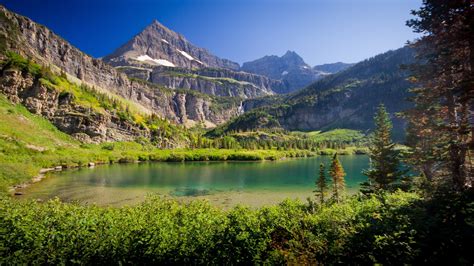 Nature Lake Mountain Canada Wallpapers Hd Desktop And