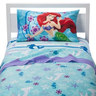 This 4 piece little tikes mermaid bedding set is not only cute but is so soft that your little ones will love snuggling up in it. Disney® Little Mermaid Sheet Set - Twin (With images ...