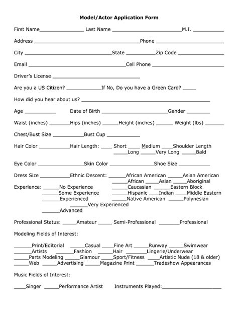 The Fix Model Application 2023 Form Fill Out And Sign Printable Pdf