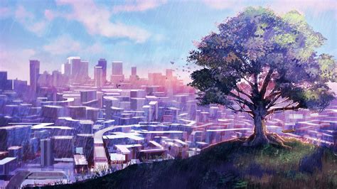 Quote, purple background, purple sky, vaporwave, golden aesthetics. Purple Anime Scenery Wallpapers - Wallpaper Cave