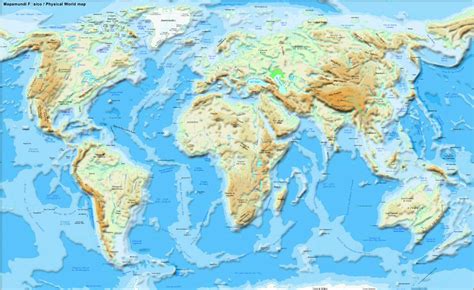 Clases De Ciencias Sociales Mapas Del Mundo Físico