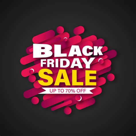 Black Friday Banner With Round Geometric Shapes 1313895 Vector Art At
