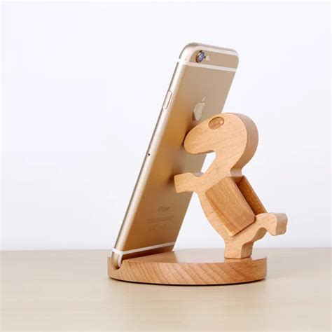 Imeaning Universal Cute Wooden Phone Stand For Phone Foldable Desk