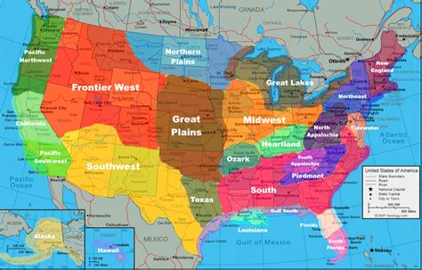Regions Of The United States United States Map United States Region