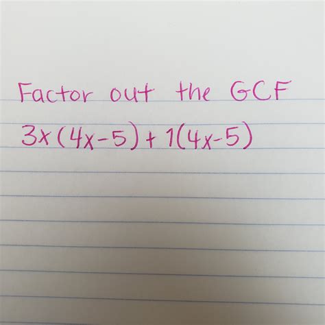 Answered Factor Out The Gcf 3x4x 5 14x 5 Bartleby