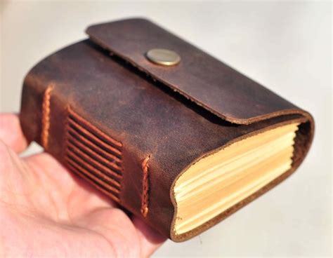 Personalized Mini Leather Journal Pocket Notebook Small Etsy Uk