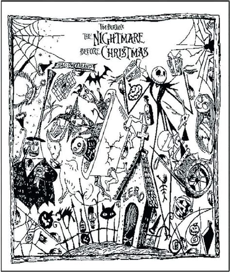 Jack Skellington Coloring Pages Nightmare Before Christmas Pictures