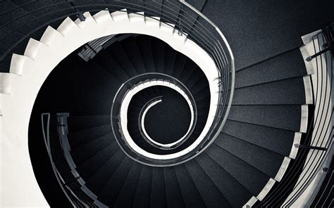 Black And White Spiral Staircase Wallpapers And Images Wallpapers