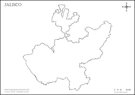 Descarga el mapa de cualquier estado así sea sin nombres, con nombres, a color o a blanco y negro. Mapas de Jalisco para colorear