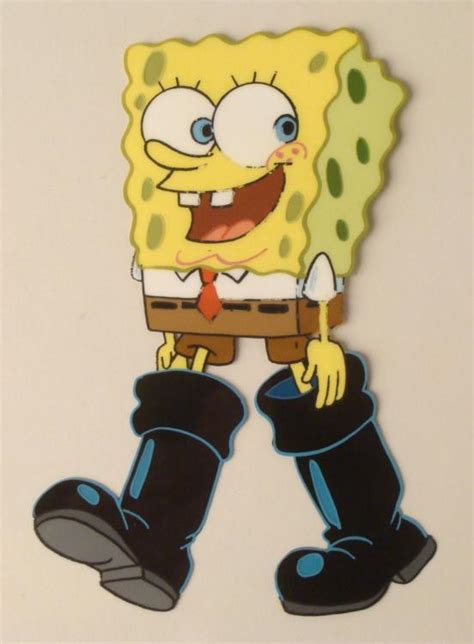 Boots Walk Original Production Spongebob Cel Art Black