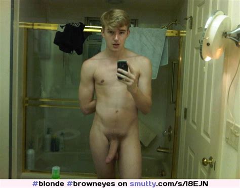 Blonde Browneyes Bathroom Shower Cock Teen Selfie Selfpic