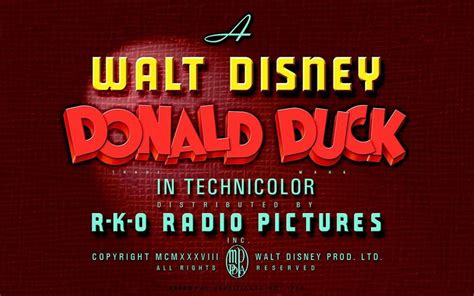 Donald Duck Title Card Title Card Disney Cartoons Vintage Cartoon