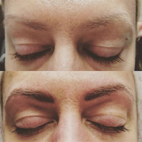 After thoroughly washing your hands, gently cleanse your eyebrows morning and night with lukewarm water and a mild dry the area: Before and after eyebrows tattoo 3d hair stroke tattoo # ...