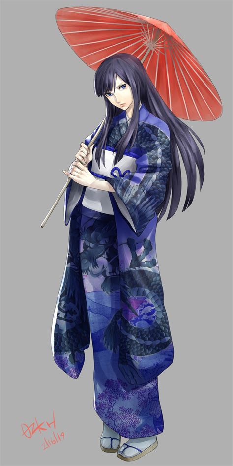 Commission Oc Haruna In A Kimono By Ozkh On Deviantart