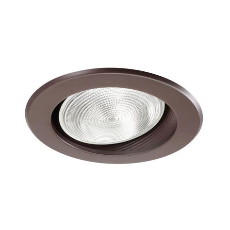 Installing recessed lighting on a sloped ceiling requires a special recessed fixture that matches the slope of the ceiling so the light can be focused. NICOR 6 in. Oil Rubbed Bronze Recessed Baffle Trim for ...