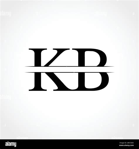 Initial Kb Letter Type Logo Design Vector Illustration Abstract Letter